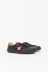 Gucci Leather Ace Web Sneaker