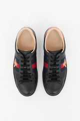 Gucci Leather Ace Web Sneaker