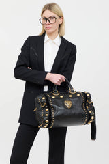 Gucci Leather Babouska Boston Bag