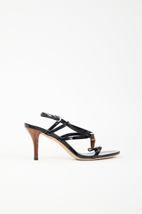 Gucci Leather & Bamboo Sandal
