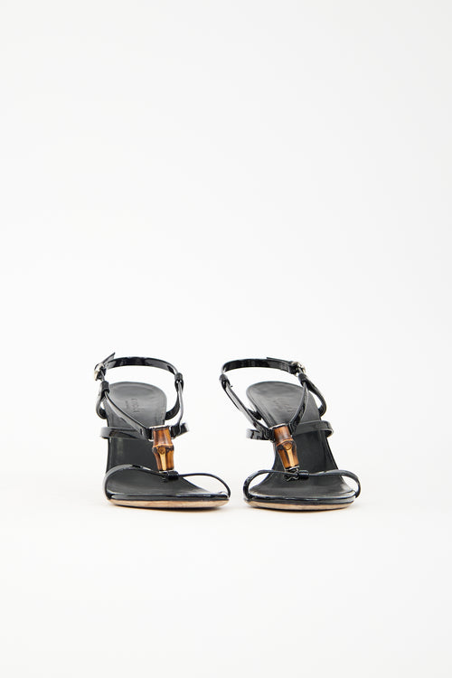 Gucci Leather & Bamboo Sandal