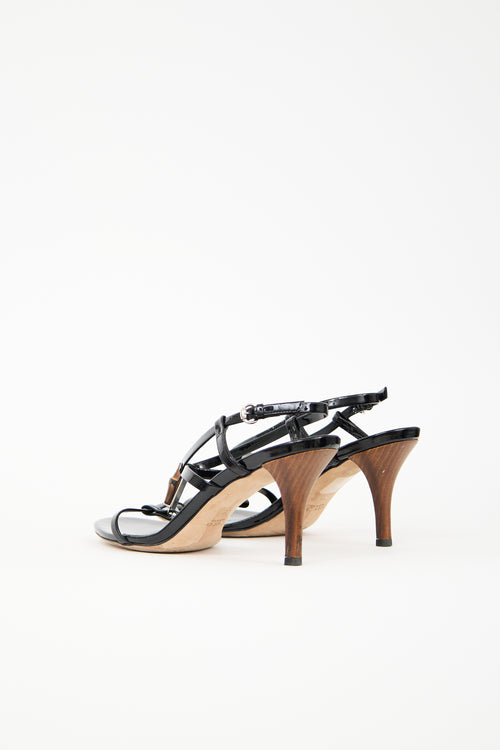 Gucci Leather & Bamboo Sandal