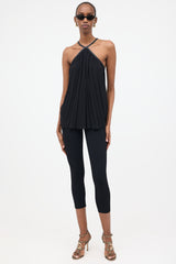 Gucci Leather Buckle Halter Top