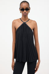 Gucci Leather Buckle Halter Top