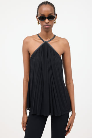 Gucci Leather Buckle Halter Top