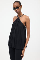 Gucci Leather Buckle Halter Top