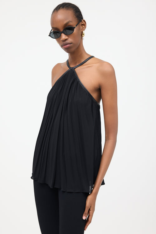 Gucci Leather Buckle Halter Top