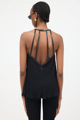 Gucci Leather Buckle Halter Top