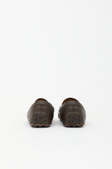 Gucci Leather Diamante Penny Loafer