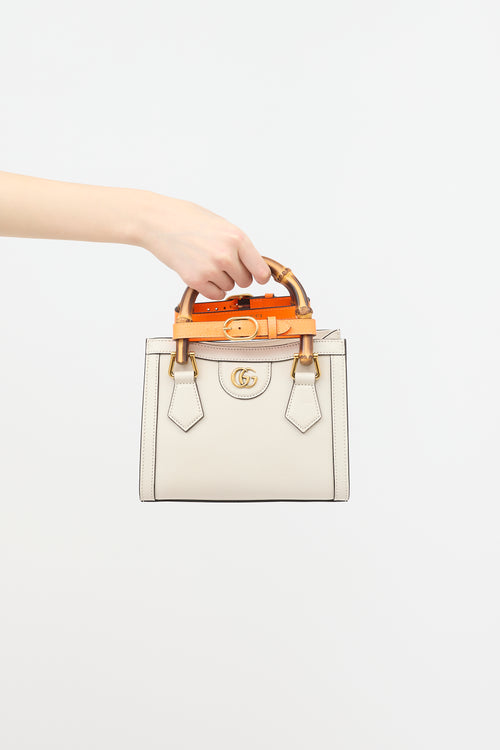 Gucci Leather Diana Small Tote Bag