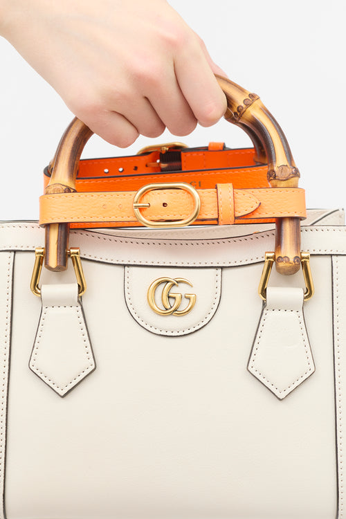 Gucci Leather Diana Small Tote Bag