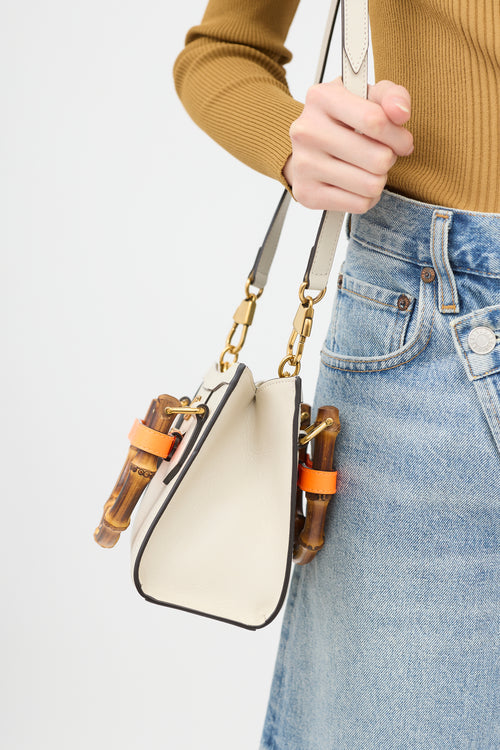 Gucci Leather Diana Small Tote Bag