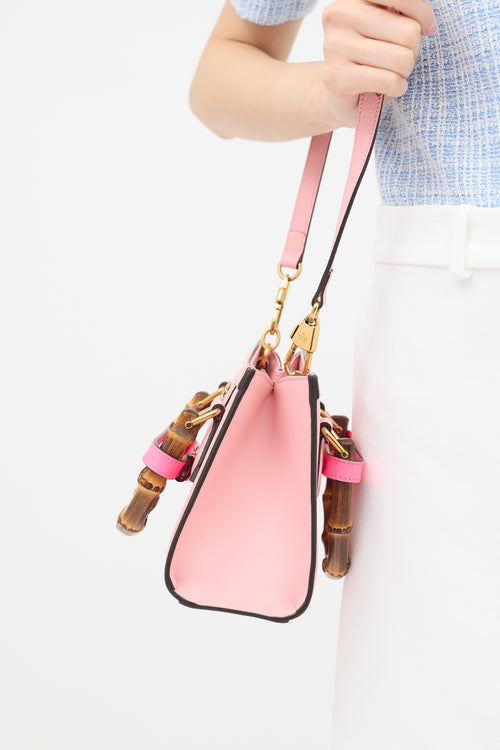 Gucci Leather Diana Small Tote Bag