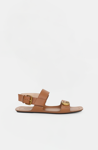 Gucci Leather Double G Sandal
