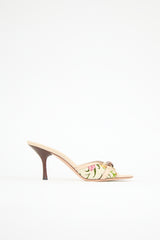 Gucci Leather & Floral Canvas Mule