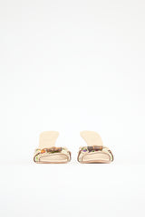 Gucci Leather & Floral Canvas Mule