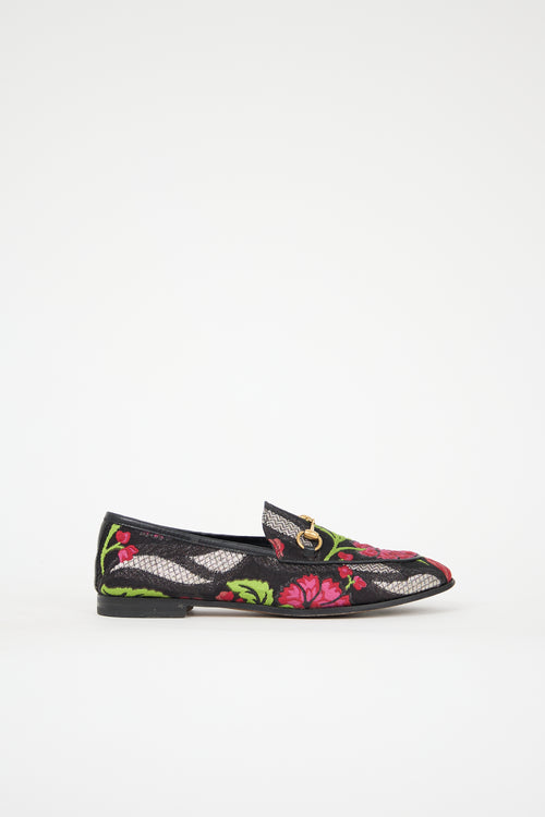 Gucci Leather Floral GG Loafer