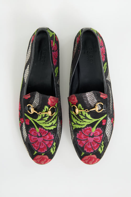 Gucci Leather Floral GG Loafer
