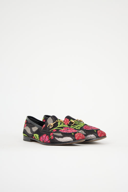 Gucci Leather Floral GG Loafer