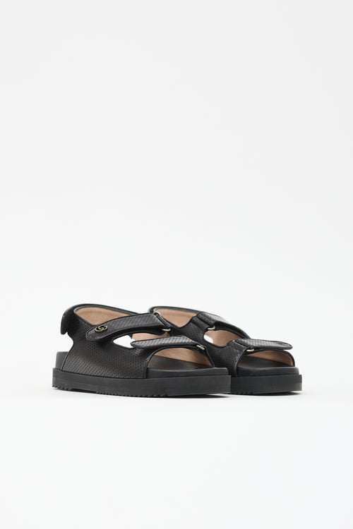 Gucci Leather GG Dad Sandal