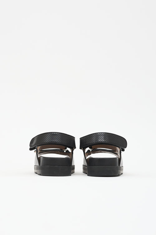 Gucci Leather GG Dad Sandal