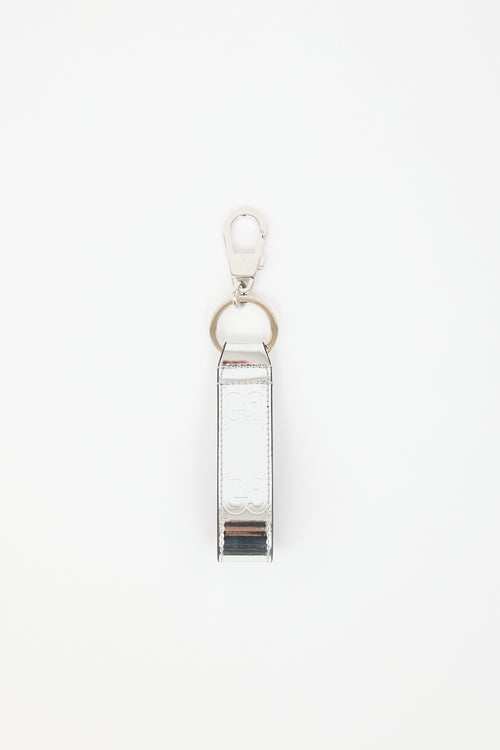 Gucci Leather GG Glam Mirror Keychain