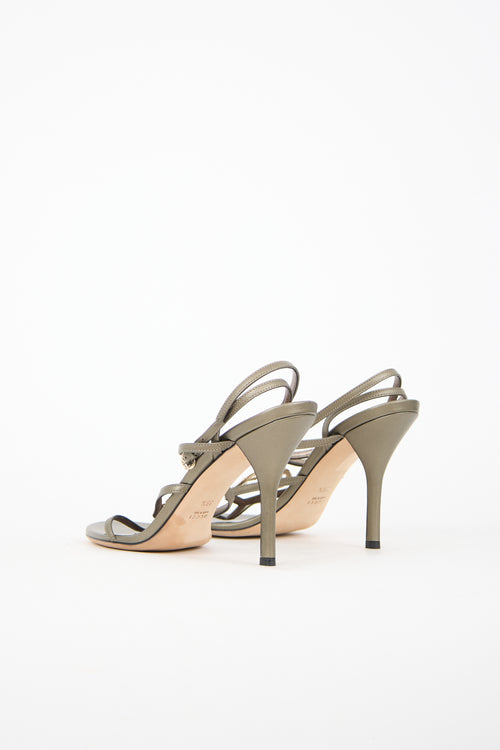 Gucci Metallic Leather GG Sandal