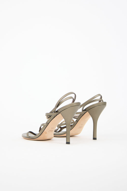 Gucci Metallic Leather GG Sandal