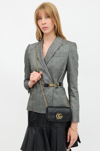 Gucci Leather GG Marmont Mini  Bag