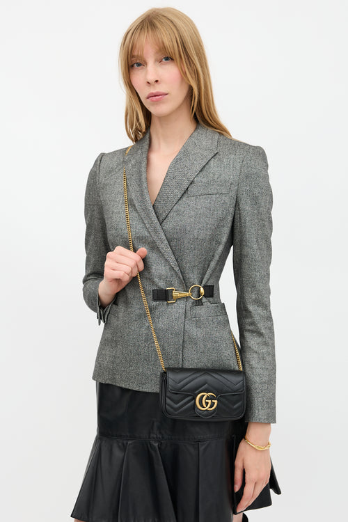 Gucci Leather GG Marmont Mini  Bag