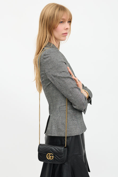 Gucci Leather GG Marmont Mini  Bag