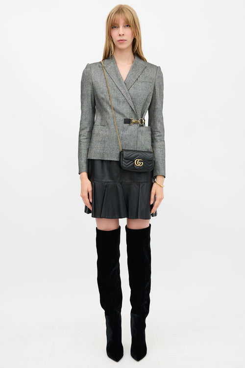 Gucci Leather GG Marmont Mini  Bag