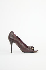 Gucci Leather Guccissima Bow Pump