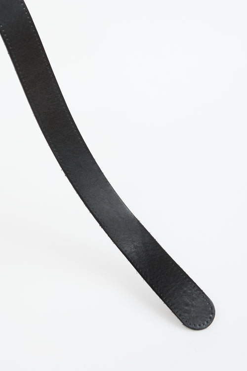 Gucci Leather Heart Slide Belt