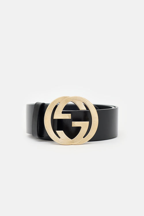 Gucci Leather Interlocking GG Belt