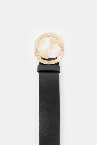 Gucci Leather Interlocking GG Belt