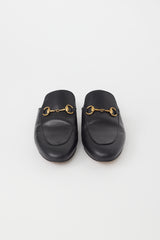 Gucci Black Leather Princetown Mule