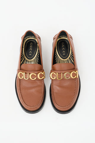 Gucci Leather Logo Loafer