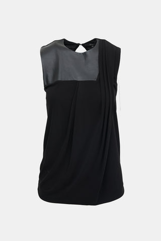 Gucci Leather Panelled Top