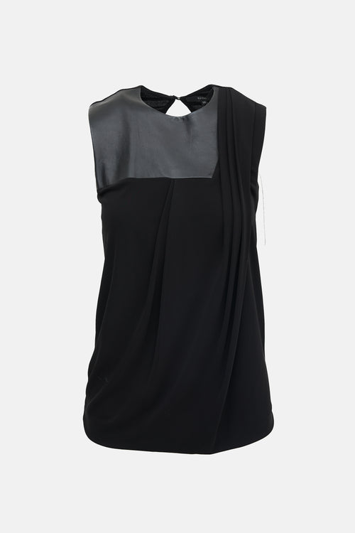 Gucci Leather Panelled Top