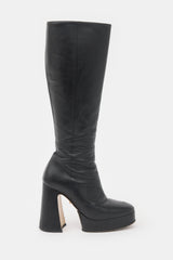 Gucci Leather Platform Knee Boot