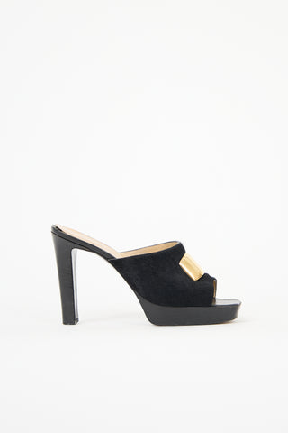 Gucci Leather Platform Mule