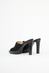 Gucci Leather Platform Mule