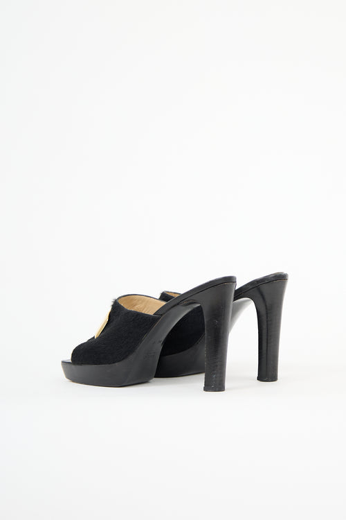 Gucci Leather Platform Mule