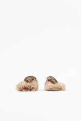 Gucci Leather & Fur Princetown Mule