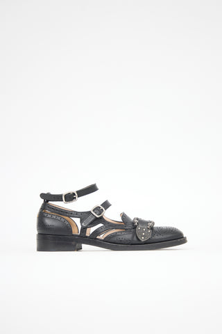 Gucci Leather Queercore Brogue Flat