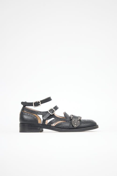 Gucci Leather Queercore Brogue Flat