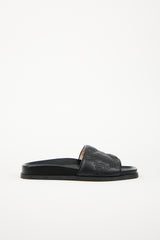 Gucci Leather Jumbo GG Slide