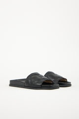 Gucci Leather Jumbo GG Slide