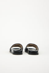 Gucci Leather Jumbo GG Slide